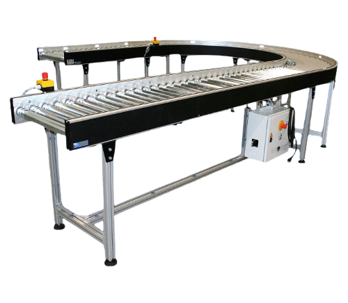 Powered roller conveyors