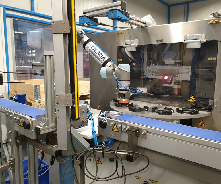 Application of an aluminium belt conveyor type N60