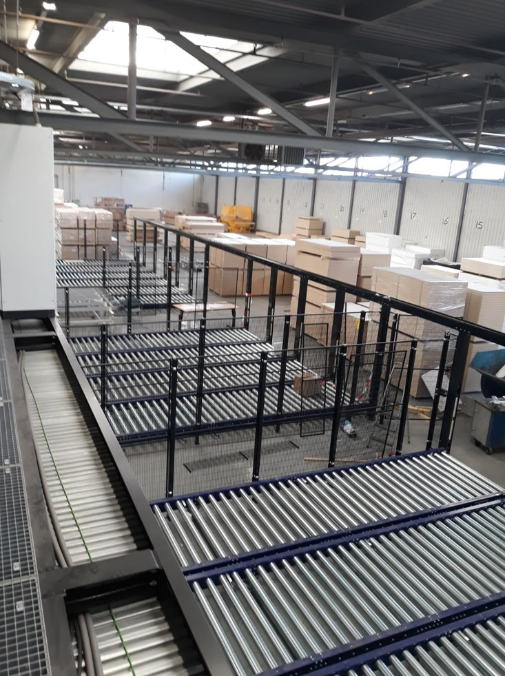 Palletbanen bij deurenproducent