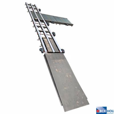 256725 Pallet rollenbaan systeem met oprijplaat