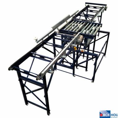 256316 Pallet kettingbaan met palletoverzetter 256316 Pallet kettingbaan met palletoverzetter