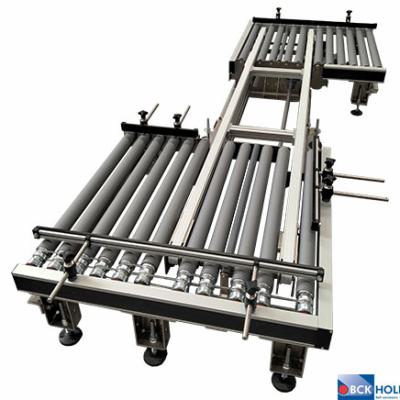 256539 aangedreven rollenbaan met tandriemtransporteur 