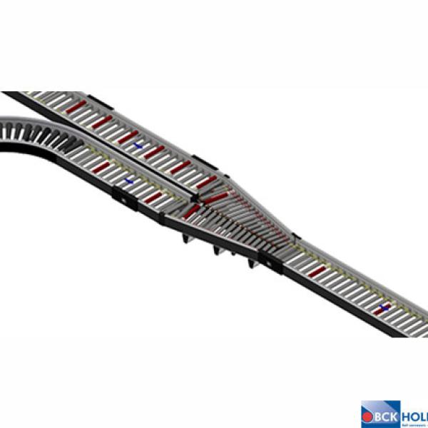 2. Efficient 2-to-1 merge solution using roller conveyors