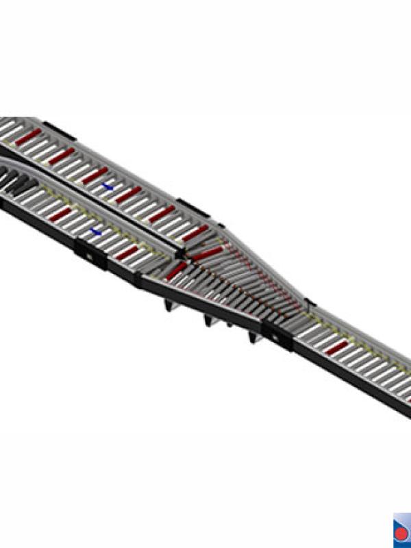 2. Efficient 2-to-1 merge solution using roller conveyors
