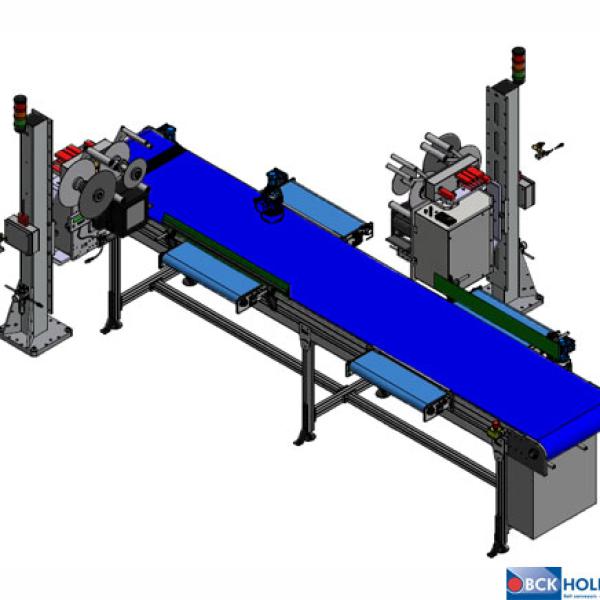 Aligning products with rollertop mattop conveyor