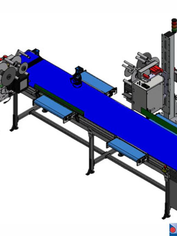 Aligning products with rollertop mattop conveyor