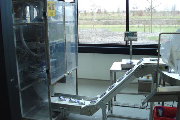 Articulated conveyor for packaging