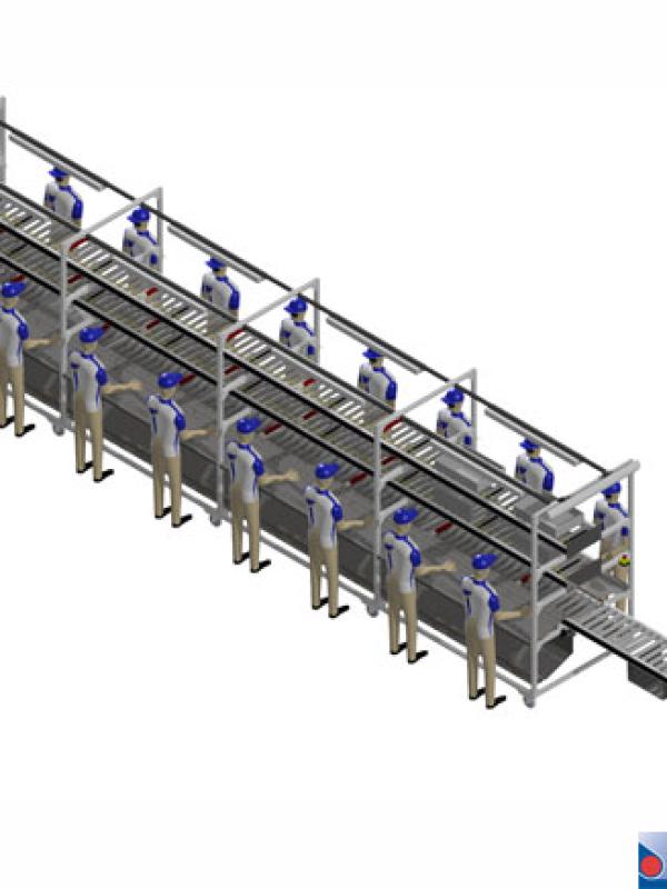 BCK in- en ompakstation voor in de AGF industrie