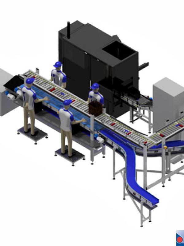 7. BCK Packing/repacking line for efficient packing in a compact space