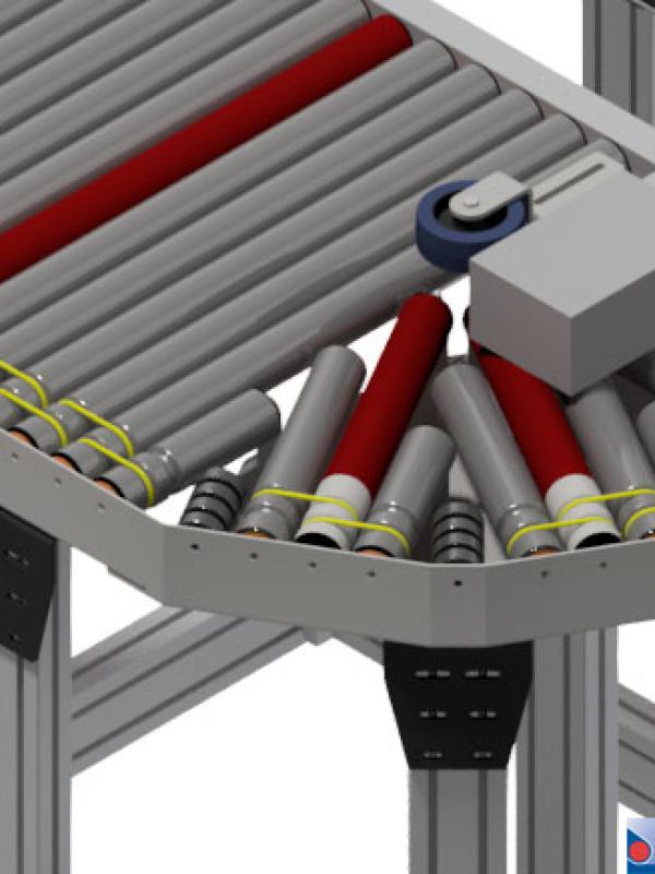 35. Compact roller curve conveyor