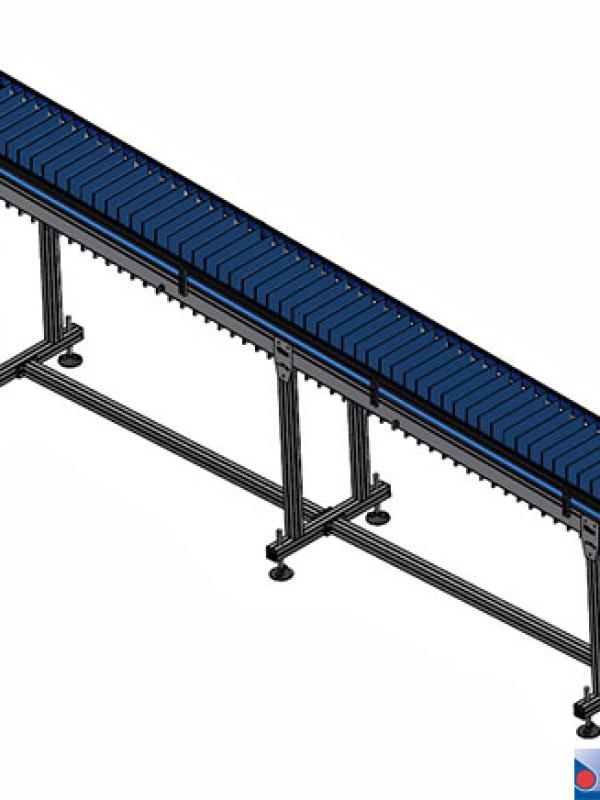 14. Controlled transport using flights on a BCK belt conveyor