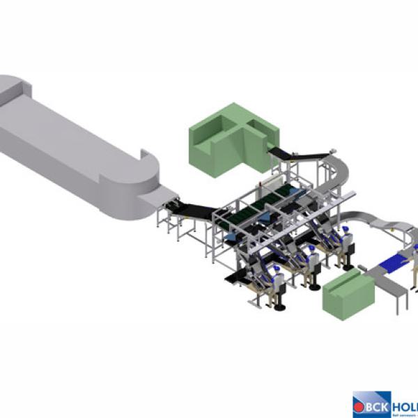 Inpakstation voor verpakkingen