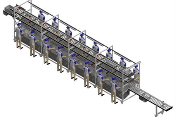 BCK packing and repacking station for the fresh produce industry