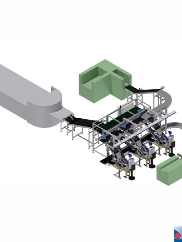 30. Packing station for packaging