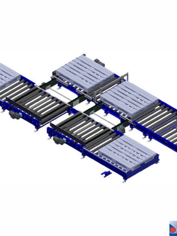 Pallet transport for a palletising solution