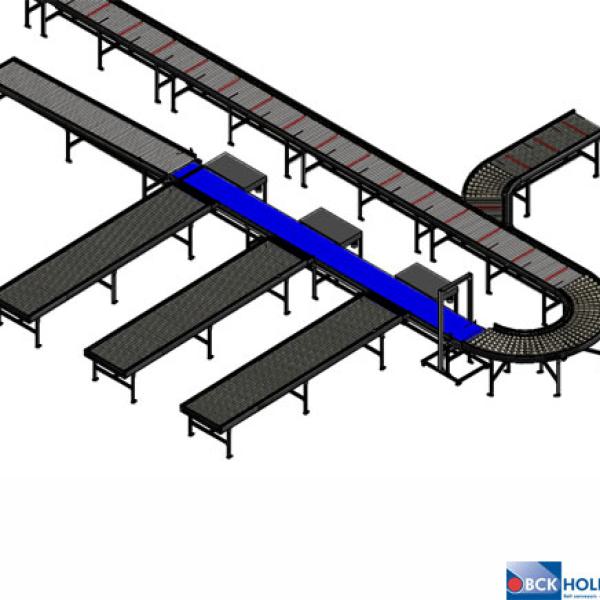 Product sorting with rollertop mattop conveyor