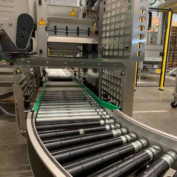 Rollenbanen in verpakkingsmachine