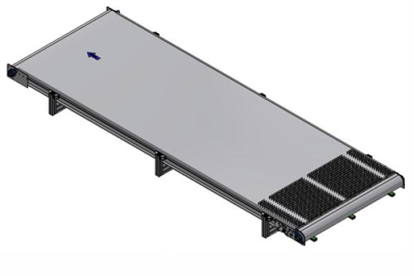 38. Scratch-Free Conveying of Sensitive Metal Plates Using a Brush Conveyor Belt
