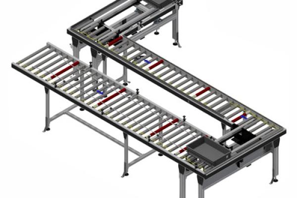 Transfer unit with pneumatic lifting system