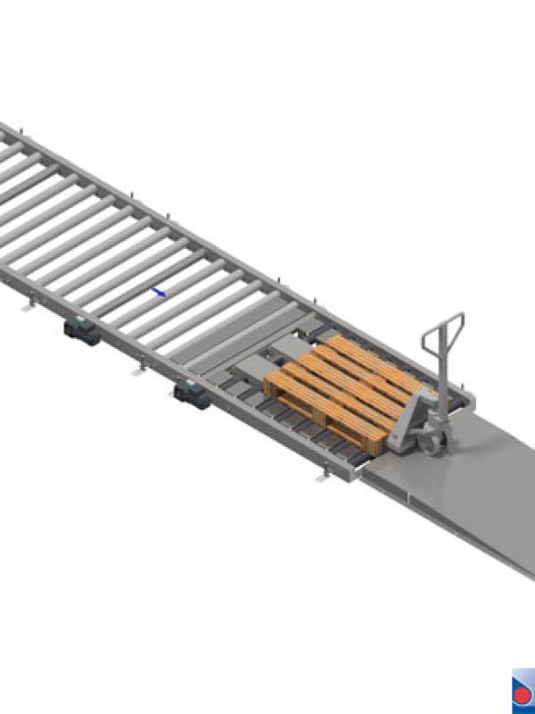 18. Verlaagde palletbaan met oprijplaat