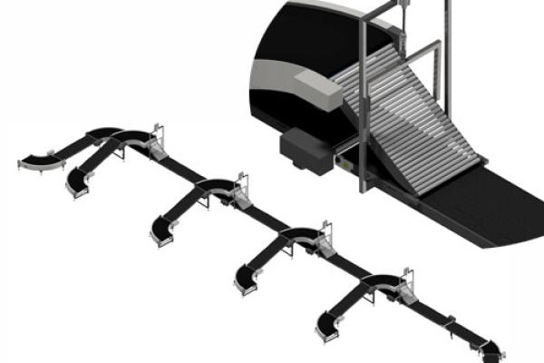 9. Zakkentransport naar palletiseer robot